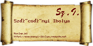 Szécsényi Ibolya névjegykártya