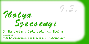 ibolya szecsenyi business card